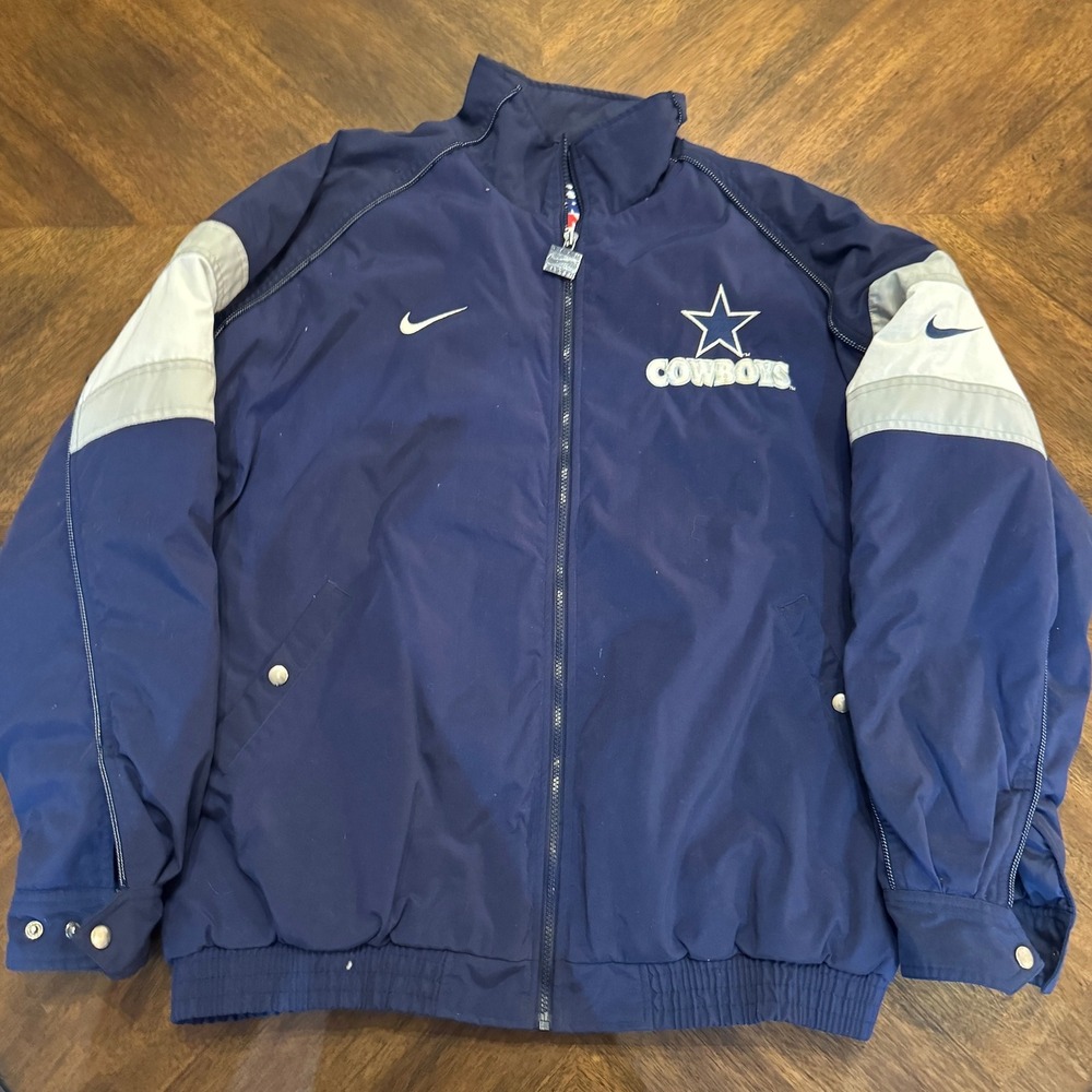Vintage Nike NFL‎ Pro Line Dallas Cowboys Jacket Full Zip Mens Football |S1
